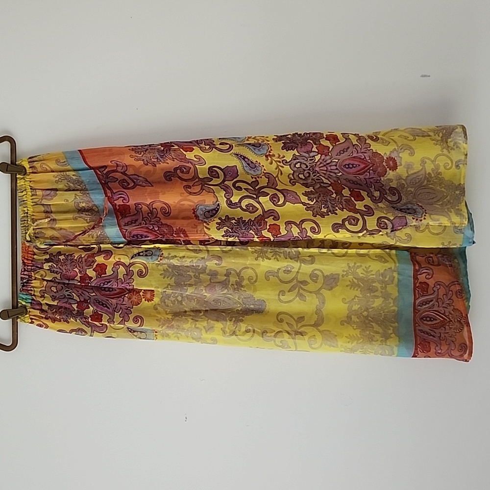 Z&L Europe Floral Vibrant Colorful Panels Maxi Skirt S (bx31)